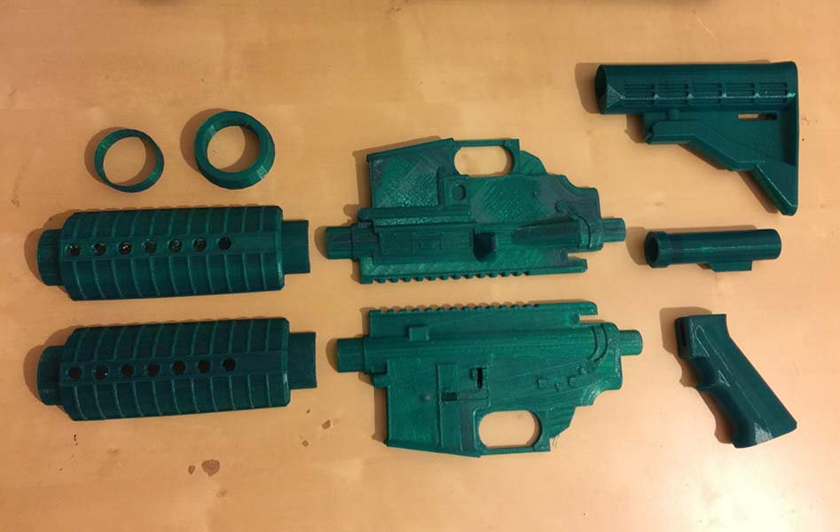 Laser tag gun in parts